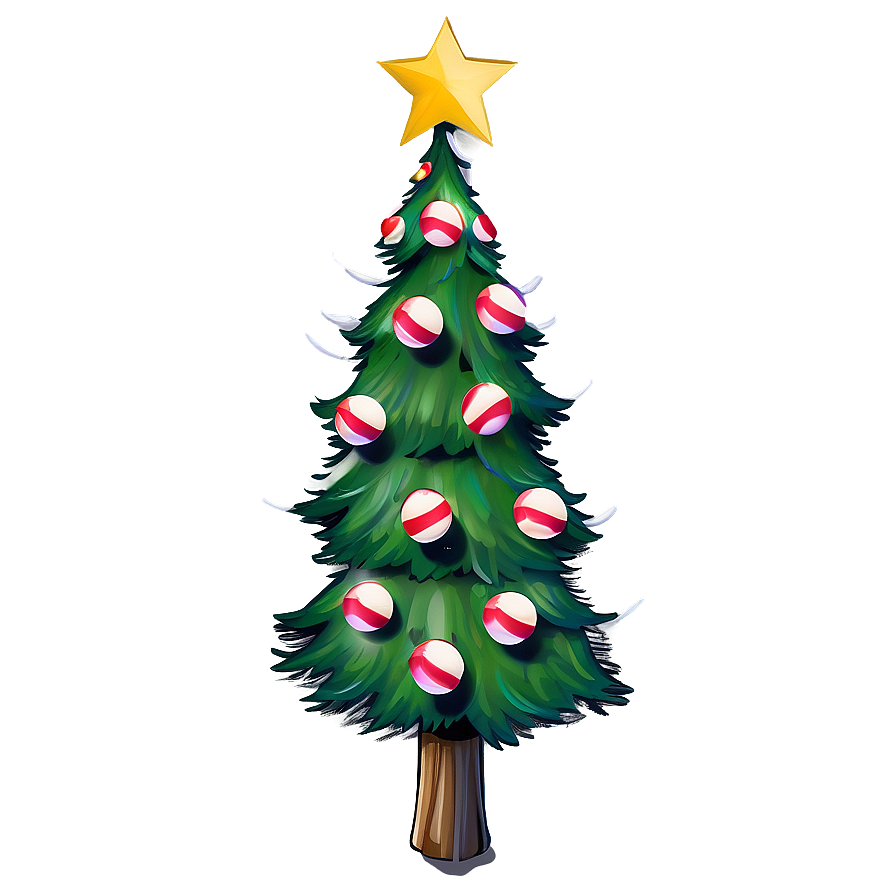 Christmas Tree Art Png Nlq PNG Image