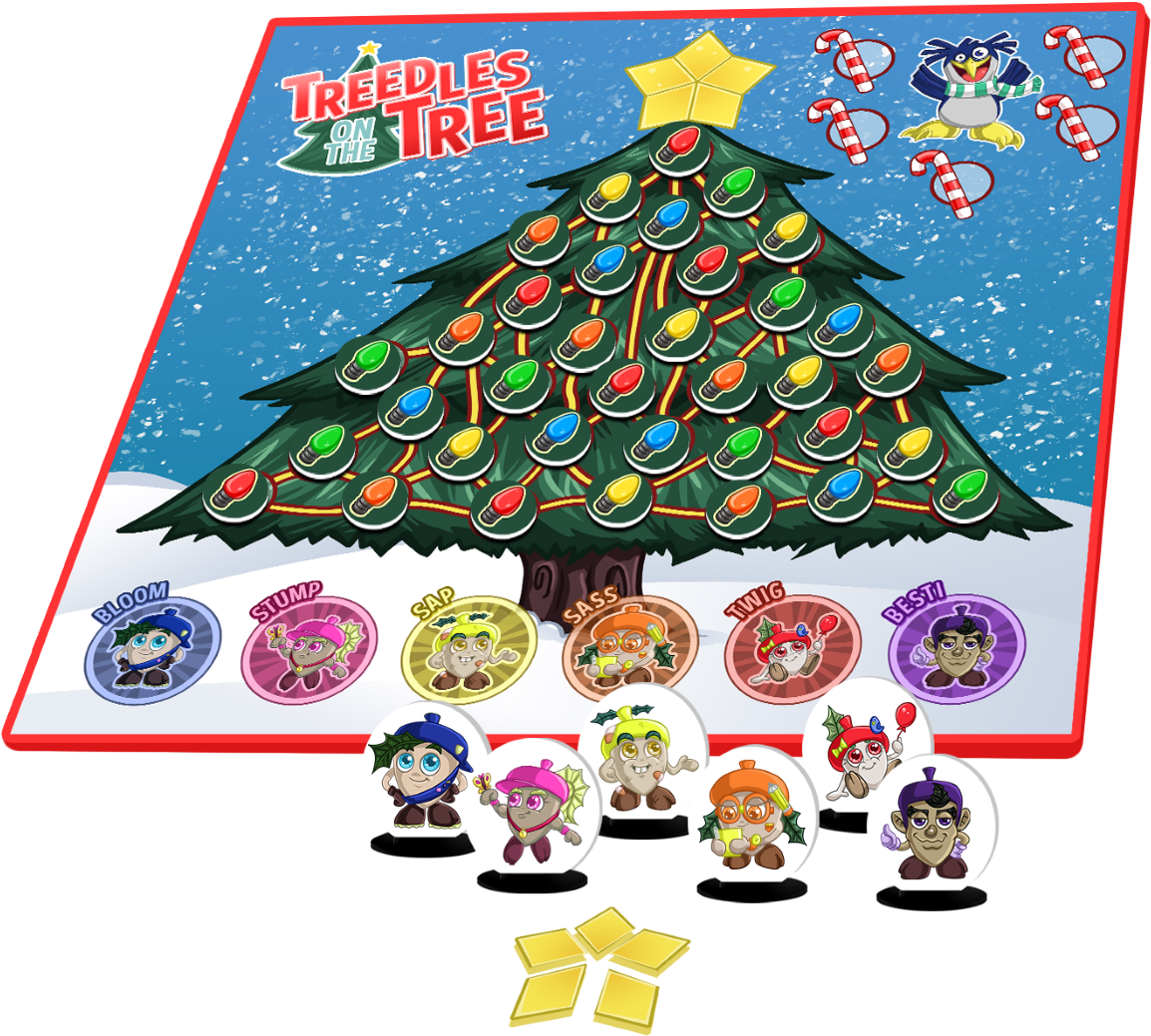 Christmas Tree Board Game Characters PNG Image