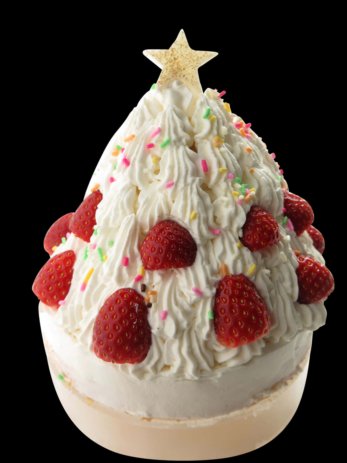 Christmas Tree Cake Strawberry Decoration PNG Image