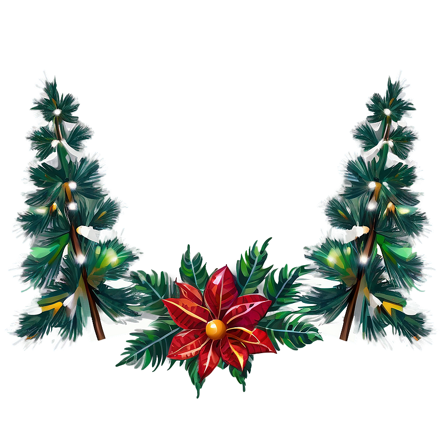 Christmas Tree Frame Png Nsp PNG Image