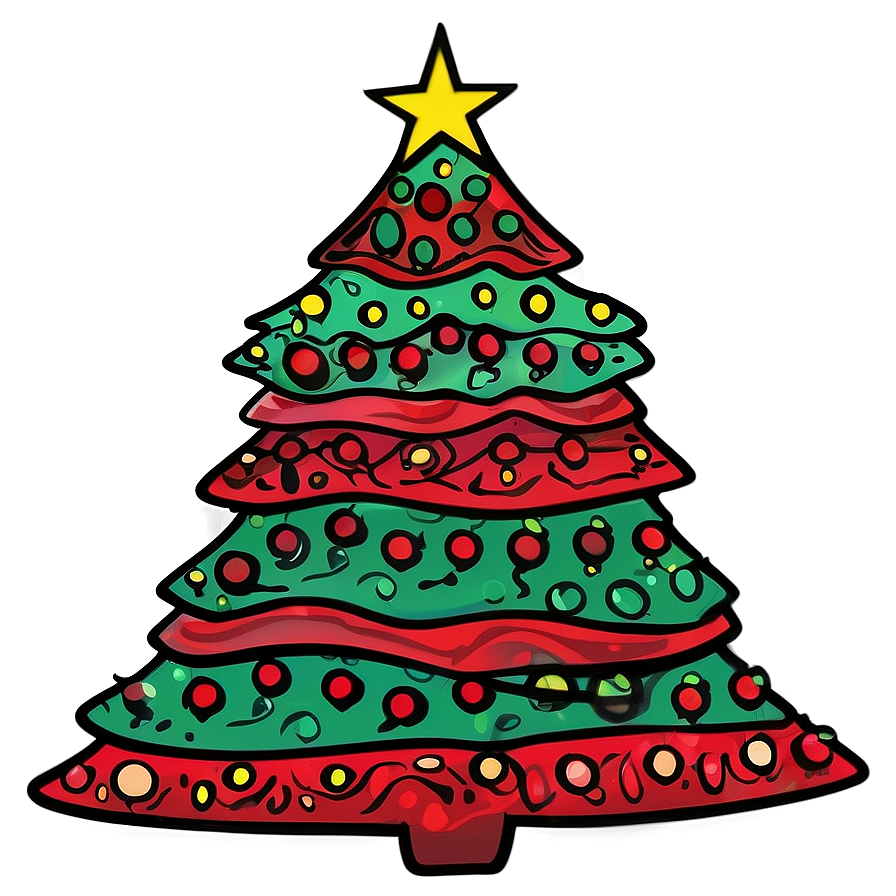 Christmas Tree Outline For Coloring Png Tyt27 PNG Image