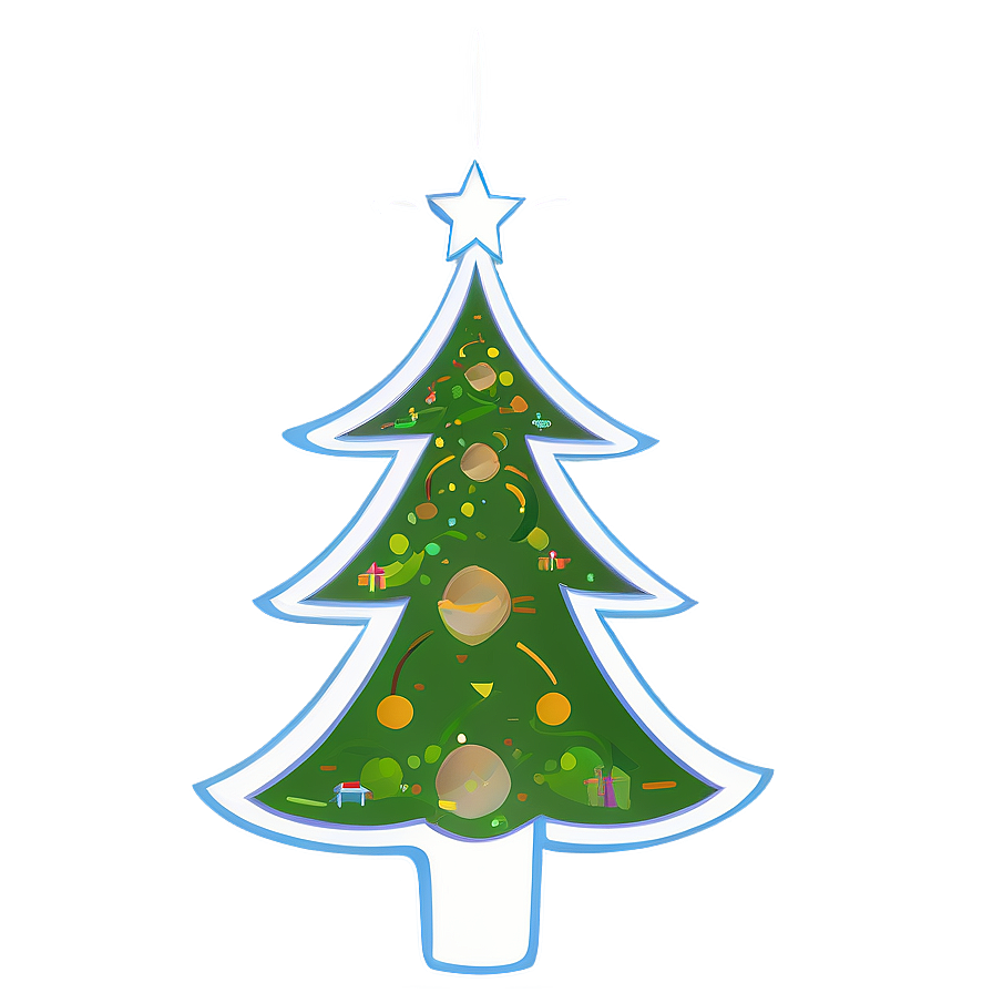 Christmas Tree Outline Png Vki PNG Image