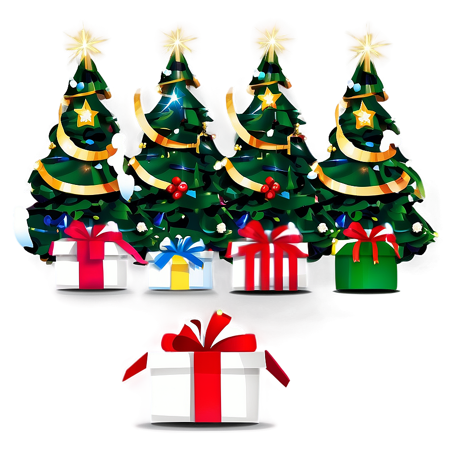 Christmas Tree Presents Png 6 PNG Image