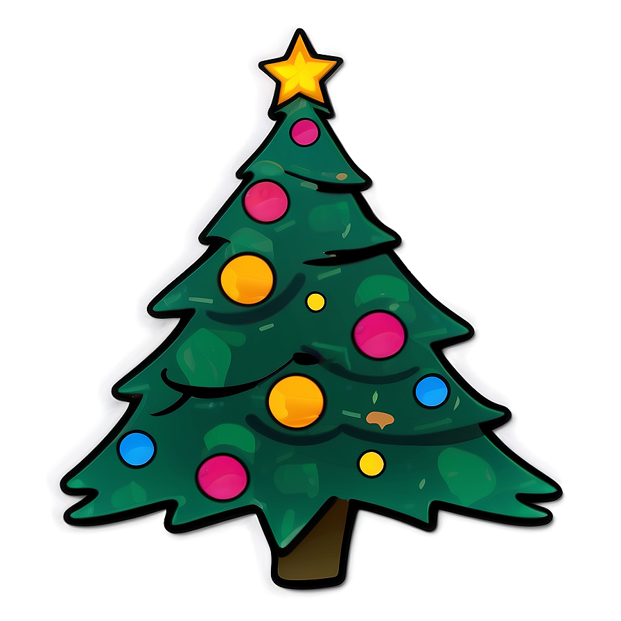 Christmas Tree Sticker Png 91 PNG Image