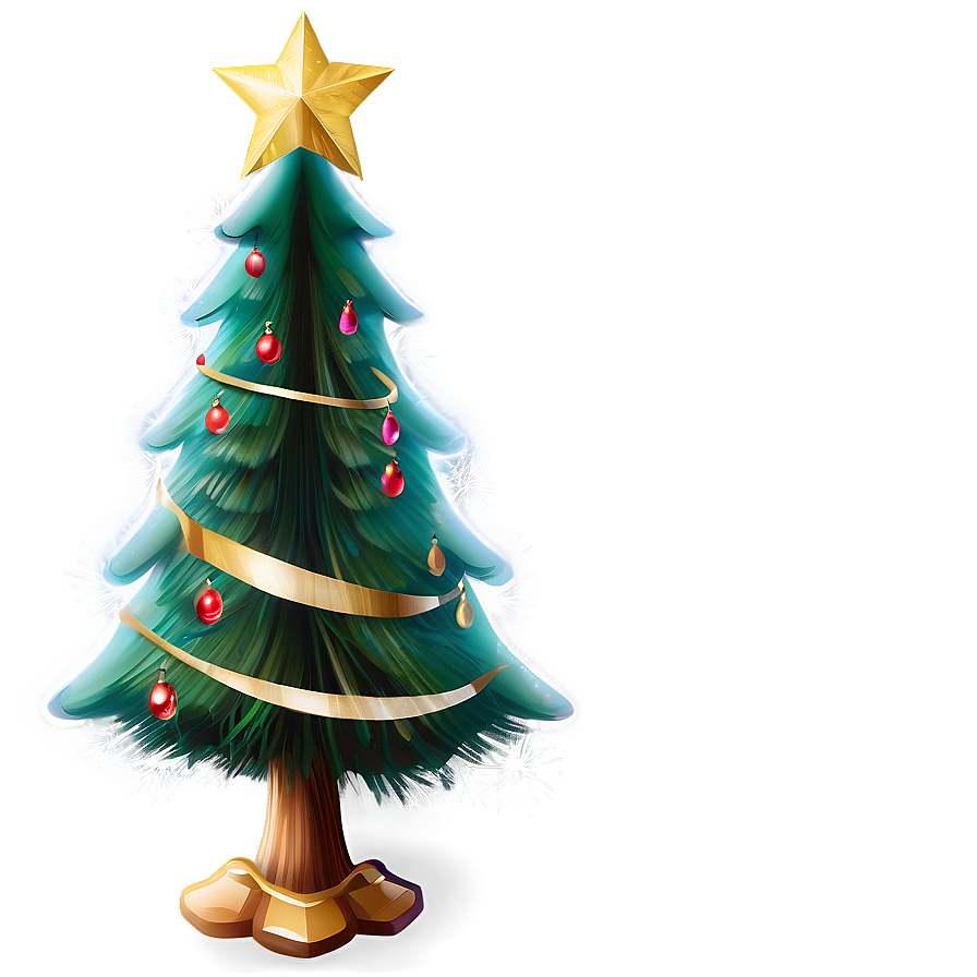 Christmas Tree Transparent Art Png Mvi PNG Image