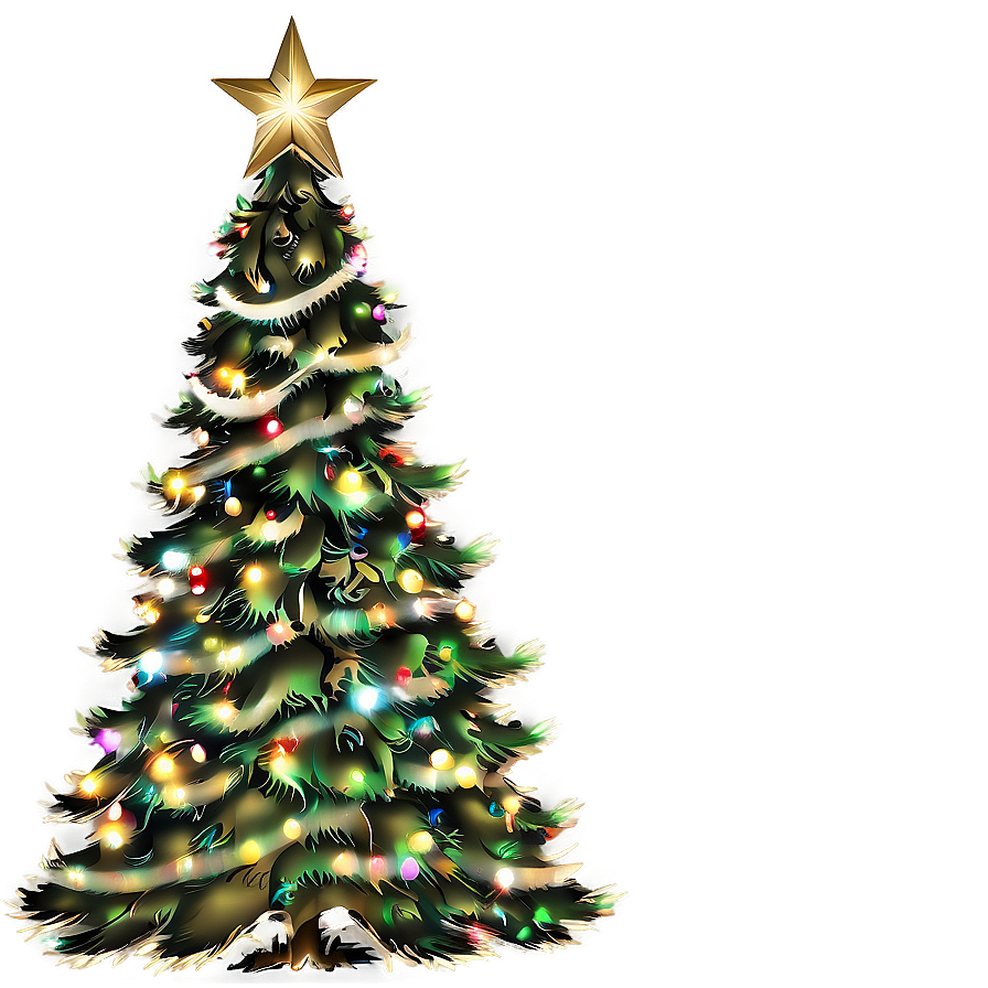 Christmas Tree With Lights Png 39 PNG Image