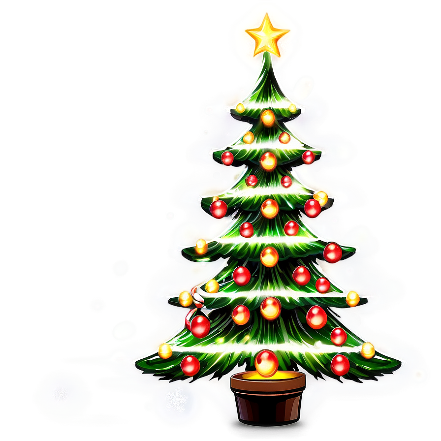 Christmas Tree With Lights Png Lls59 PNG Image