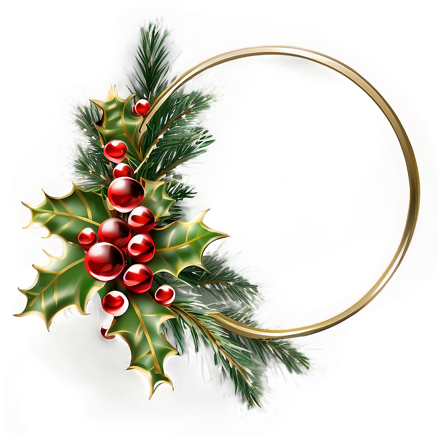 Christmas Wreath Frame Png Yhx62 PNG Image