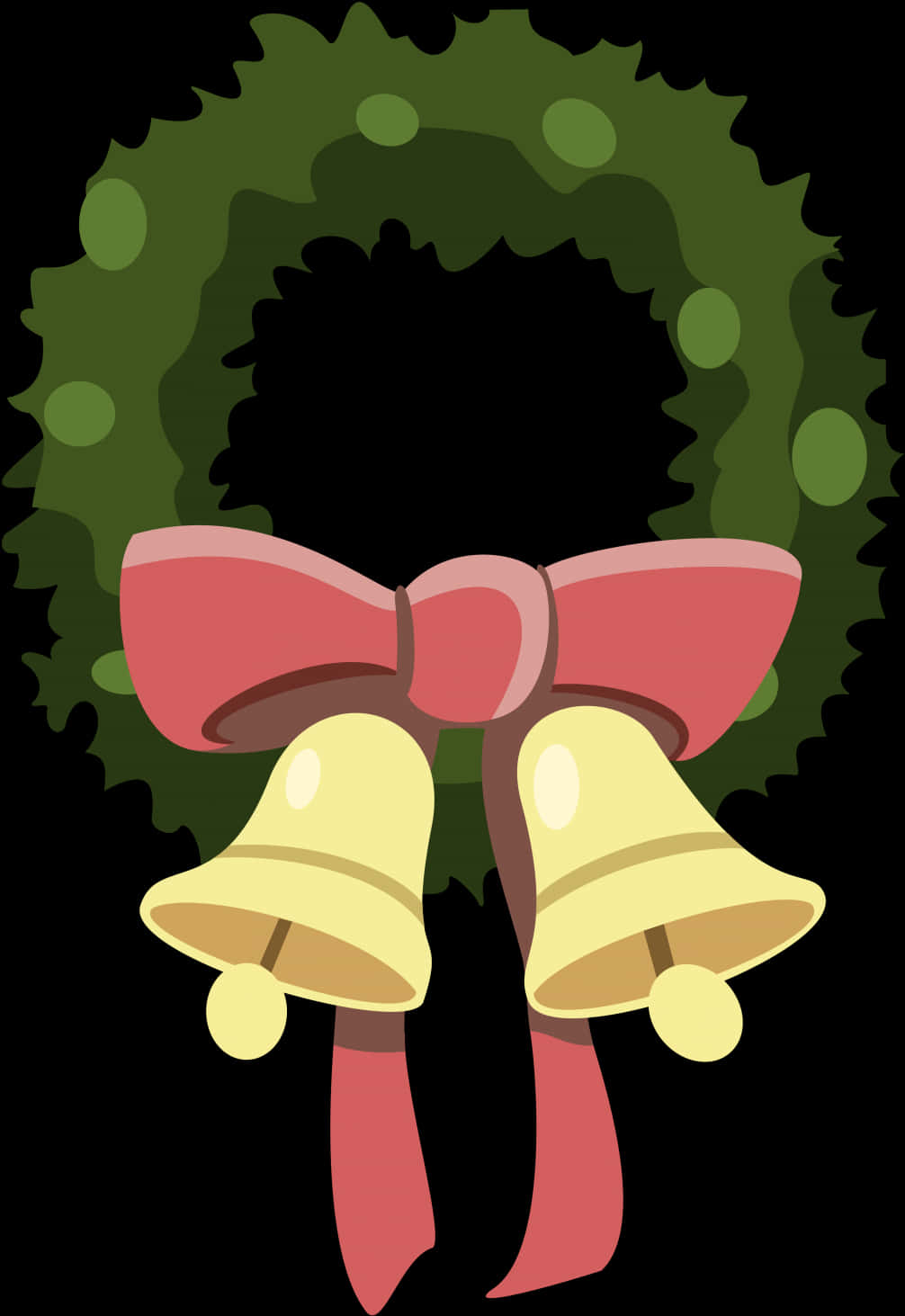 Christmas Wreathwith Bellsand Red Bow PNG Image