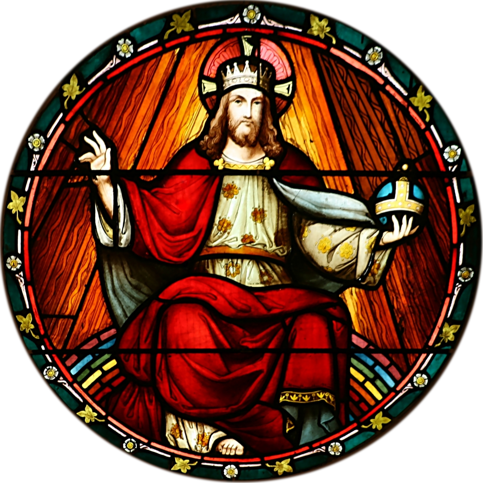 Christthe King Stained Glass PNG Image