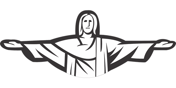 Christthe Redeemer Graphic Art PNG Image