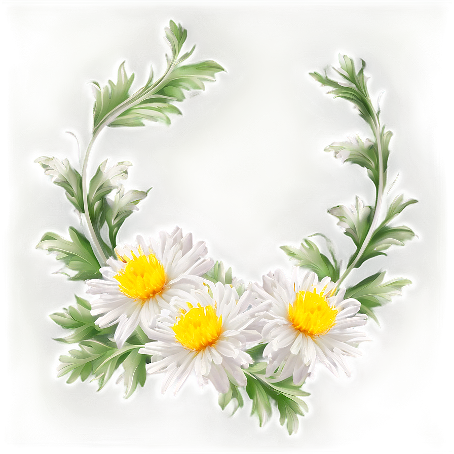 Chrysanthemum Floral Frame Png 06112024 PNG Image