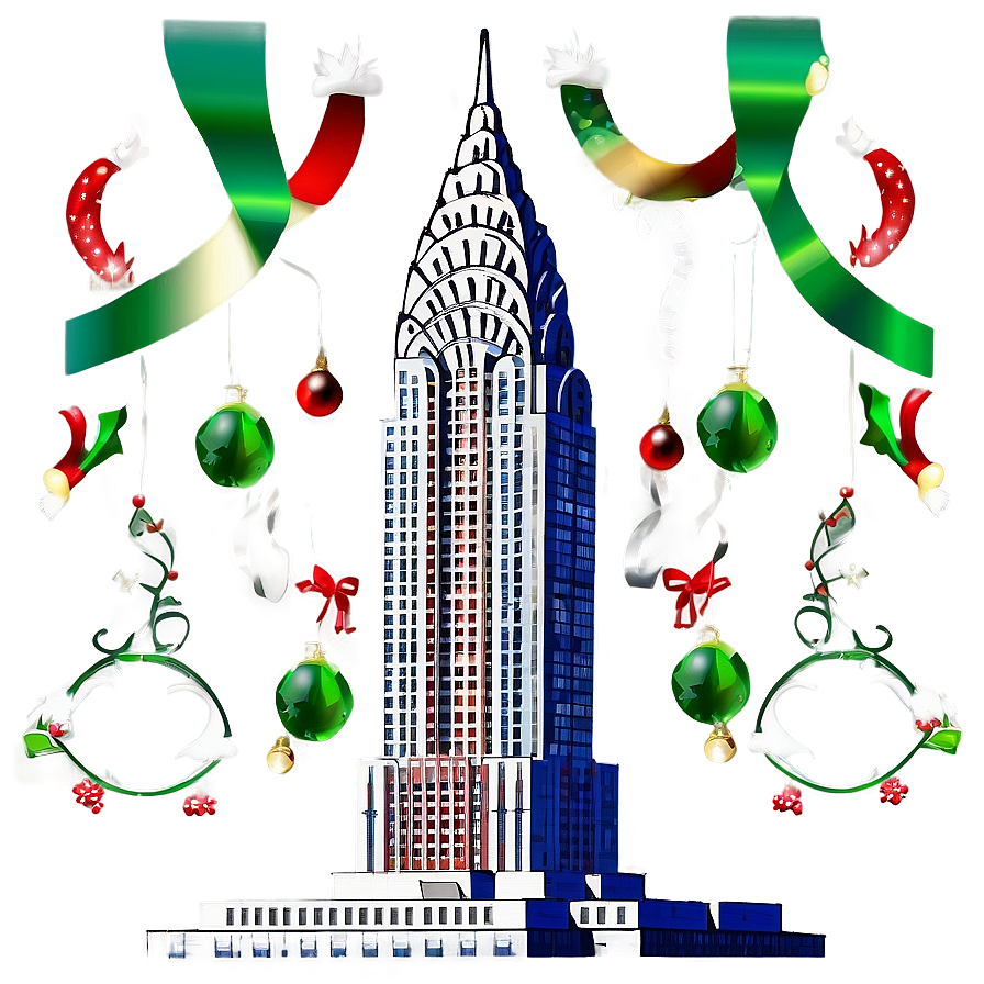 Chrysler Building Festive Season Png 9 PNG Image