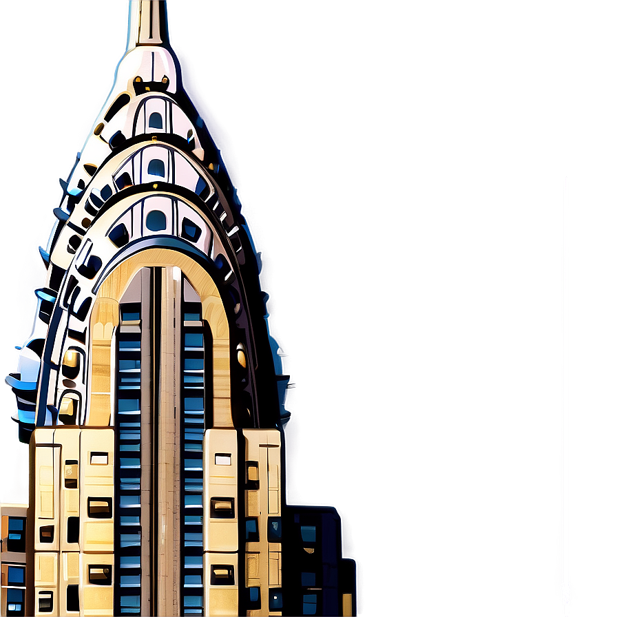 Chrysler Building Gold Leaf Accent Png 79 PNG Image