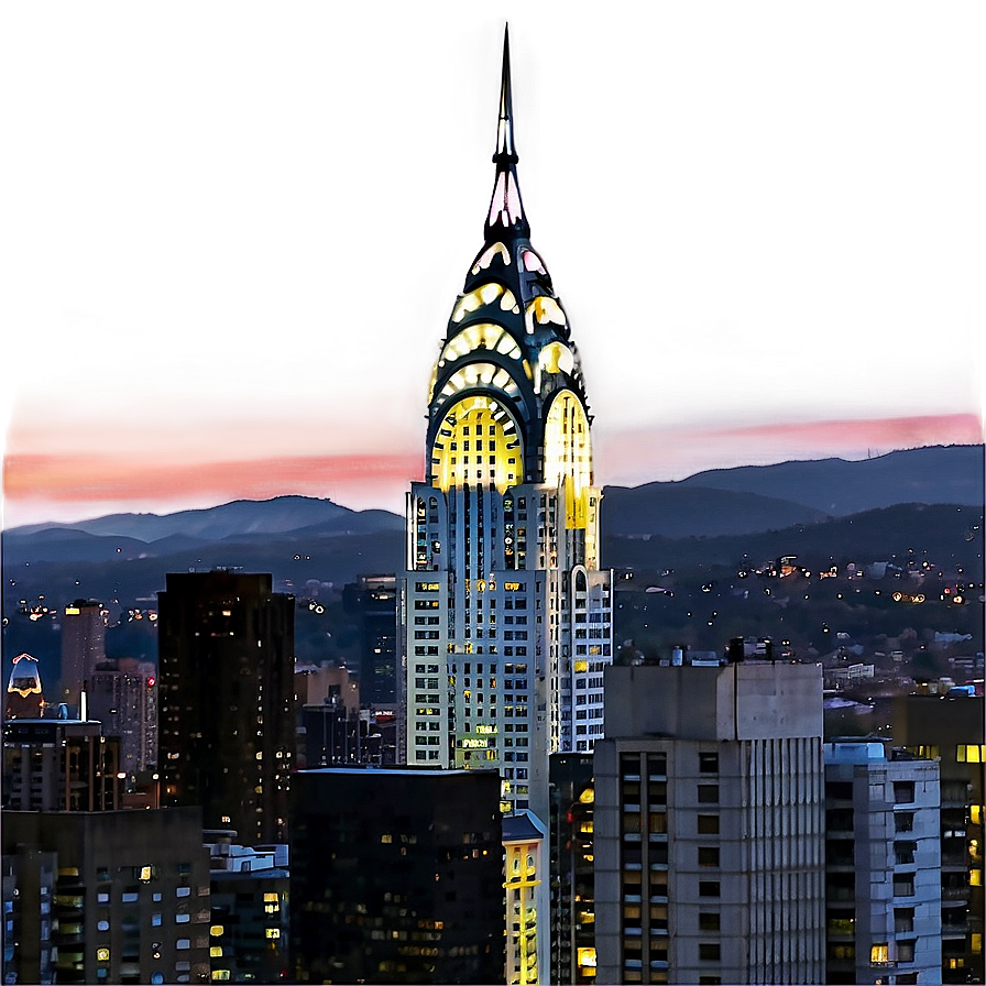 Chrysler Building In Twilight Png 06252024 PNG Image