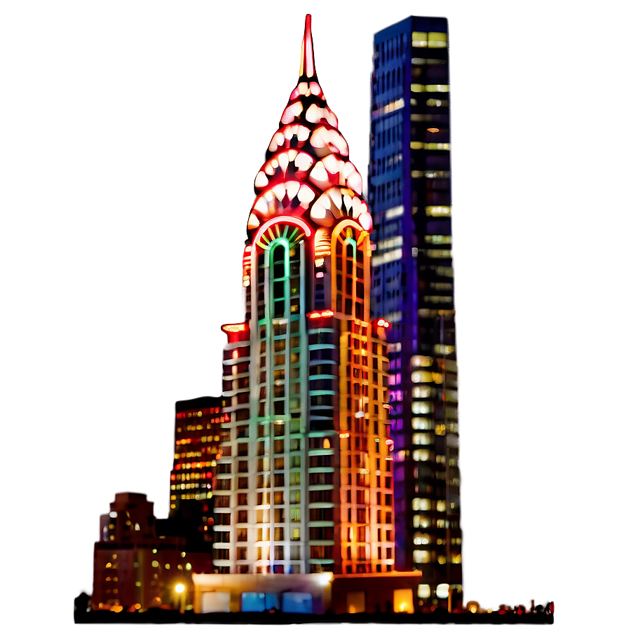 Chrysler Building Light Display Png 06252024 PNG Image