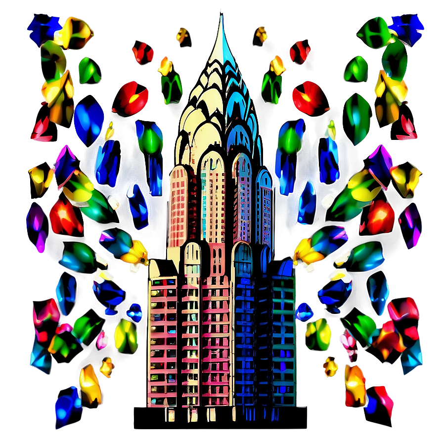 Chrysler Building Light Display Png Enj8 PNG Image