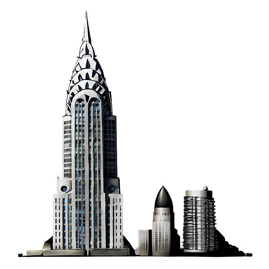 Chrysler Building Majestic Stance Png Rot PNG Image