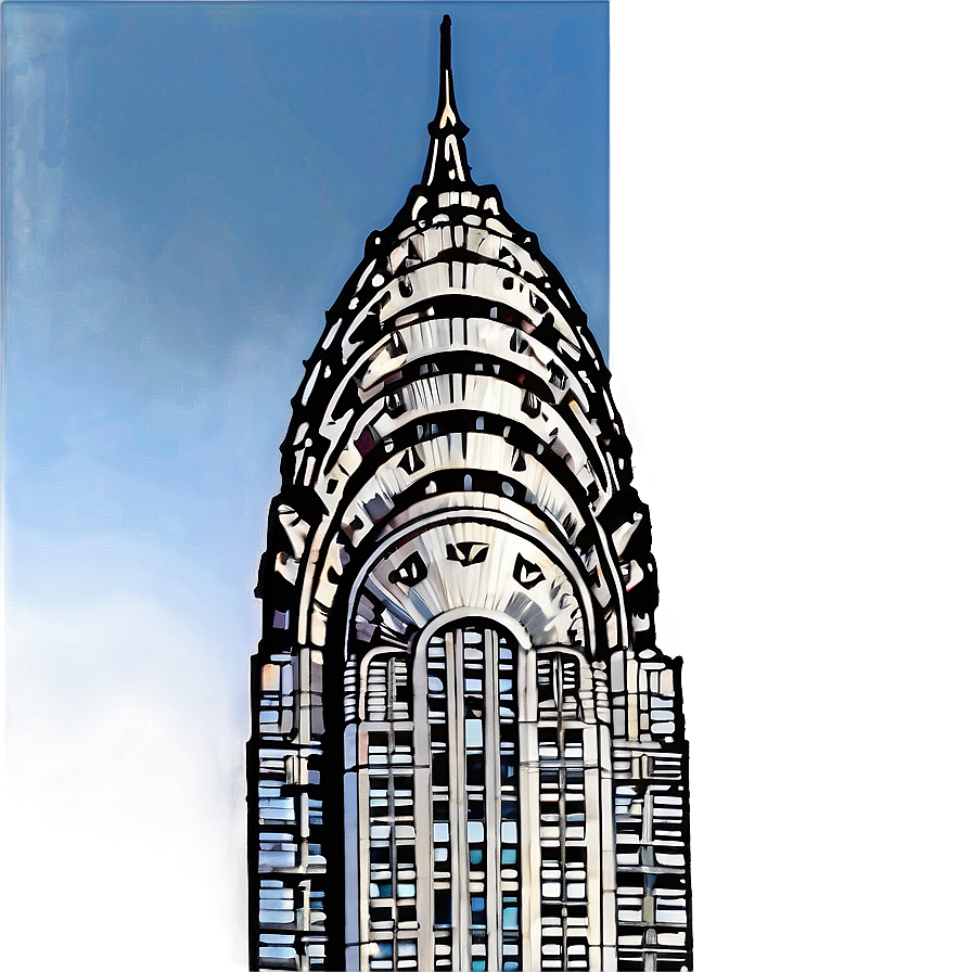 Chrysler Building With Blue Sky Png Bnc23 PNG Image