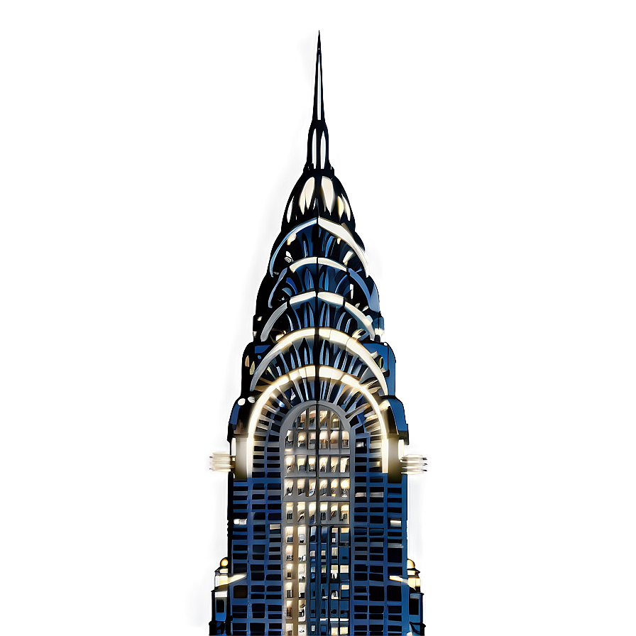 Chrysler Building With Moon Png 06252024 PNG Image