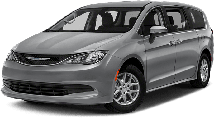 Chrysler Pacific Minivan Silver Profile View PNG Image