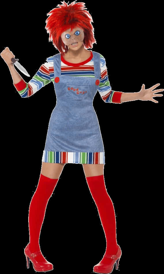 Chucky Costume Female Version PNG Image