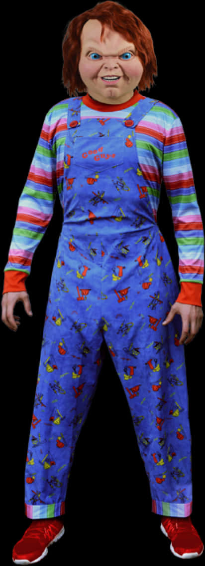 Chucky Doll Costume Standing PNG Image