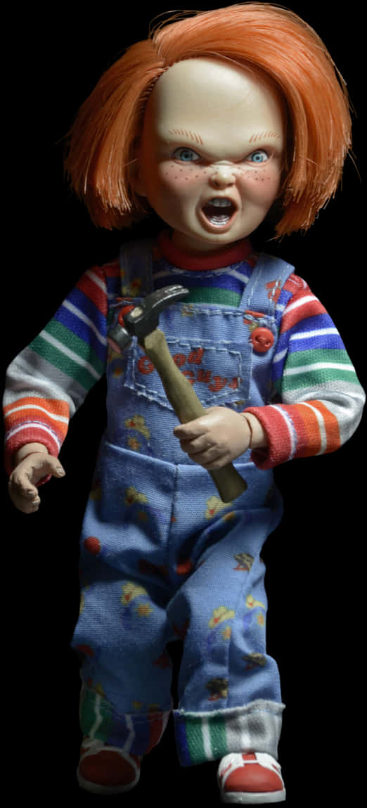 Chucky Doll With Hammer PNG Image