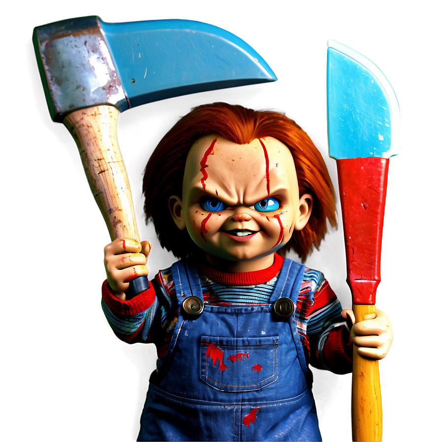 Chucky With Axe Png Cel PNG Image