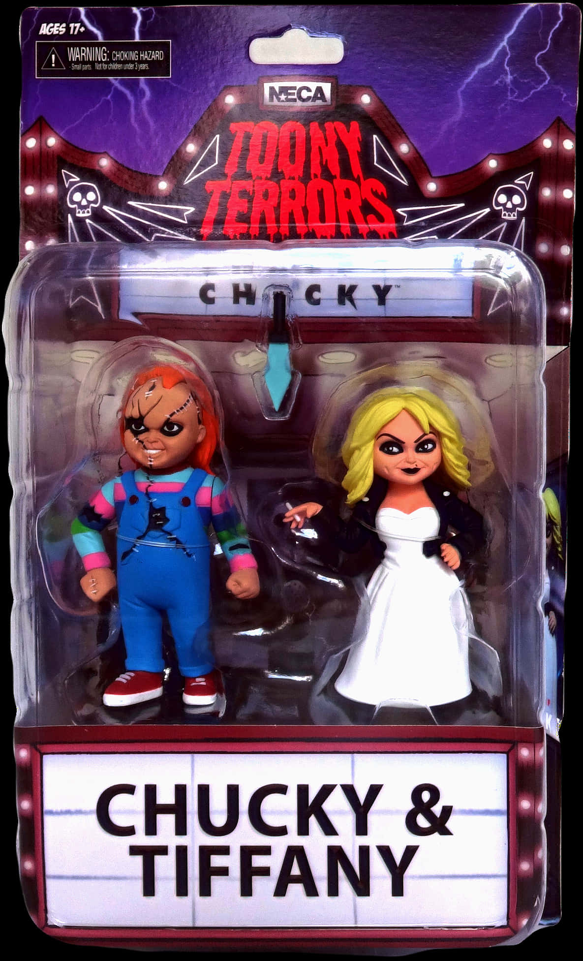 Chuckyand Tiffany Toony Terrors Packaged Figures PNG Image