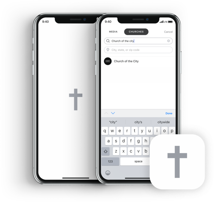 Church App Search Functionality PNG Image