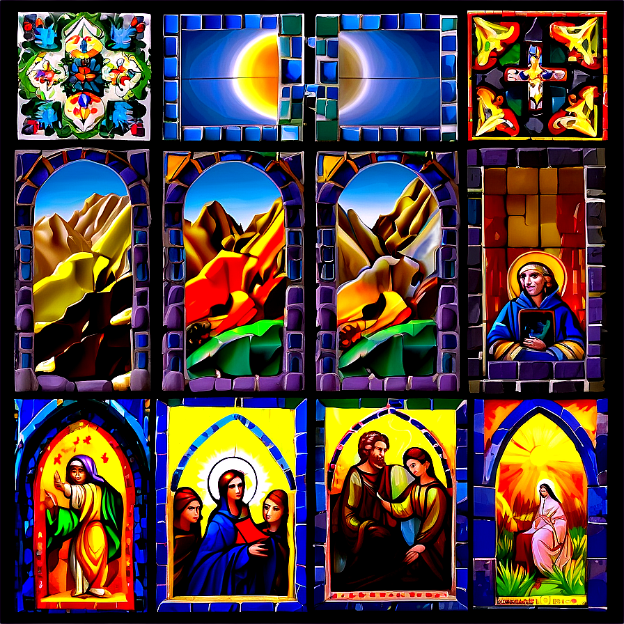 Church Windows Mosaic Png 10 PNG Image