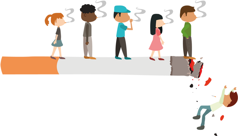 Cigarette Lineup Illustration PNG Image