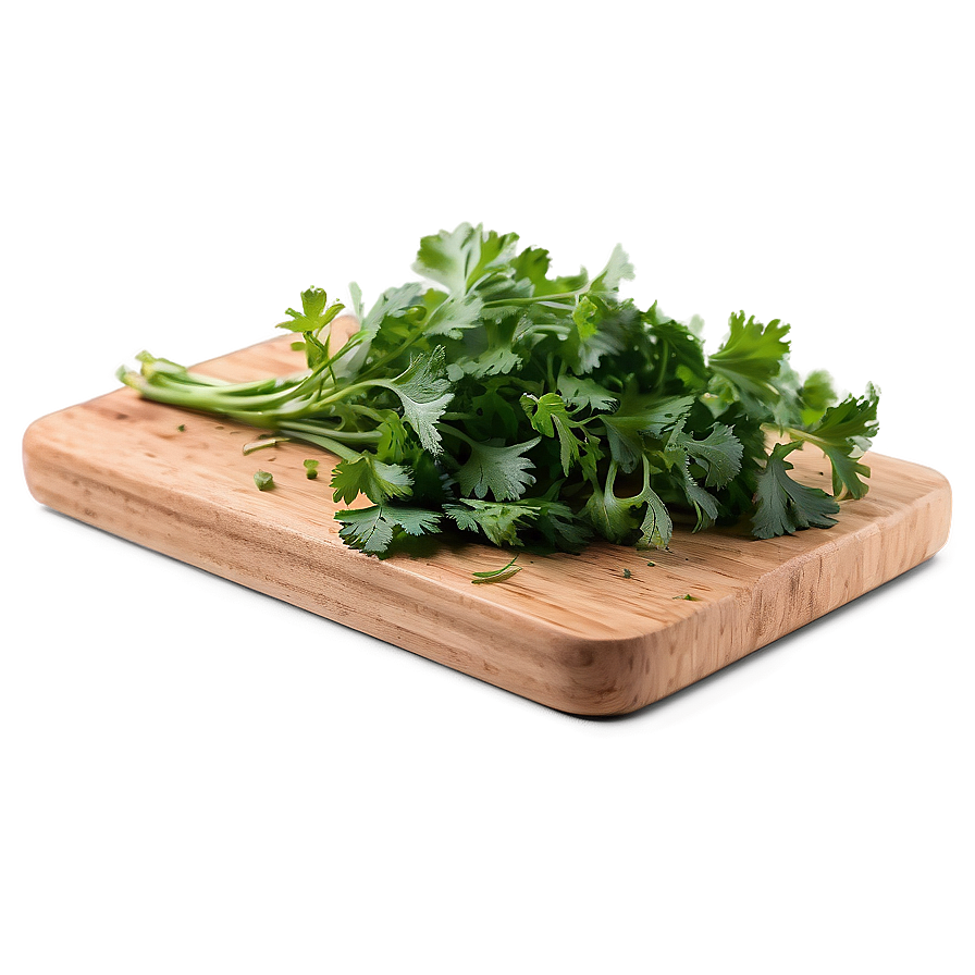 Cilantro On Cutting Board Png Oof37 PNG Image