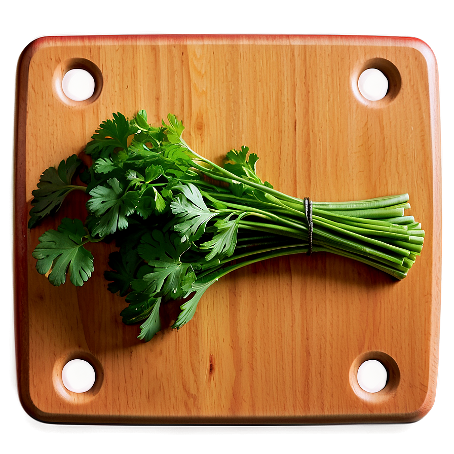 Cilantro On Cutting Board Png Uos96 PNG Image