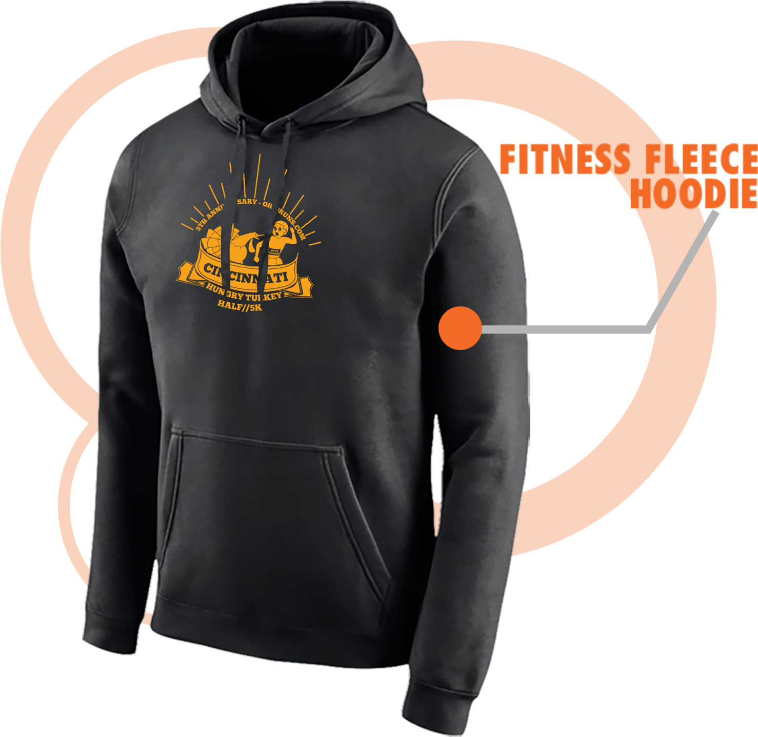 Cincinnati Fitness Event Hoodie PNG Image