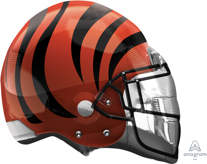 Cincinnati Football Helmet Design PNG Image