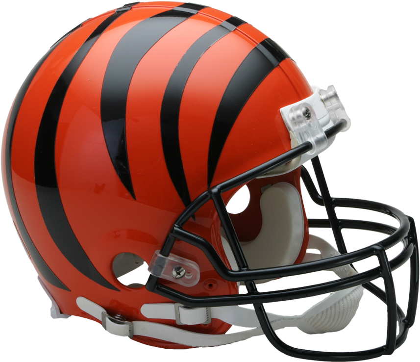 Cincinnati Football Helmet Design PNG Image