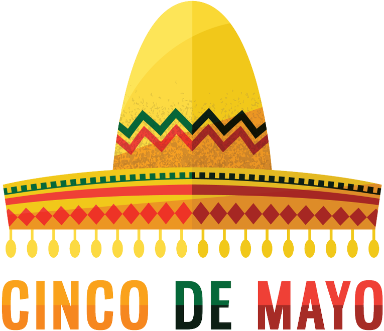 Cincode Mayo Sombrero Graphic PNG Image