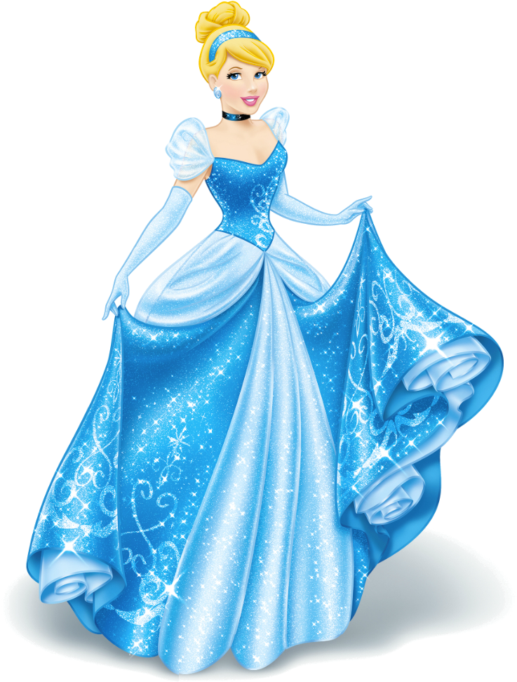 Cinderella Enchanted Blue Gown PNG Image