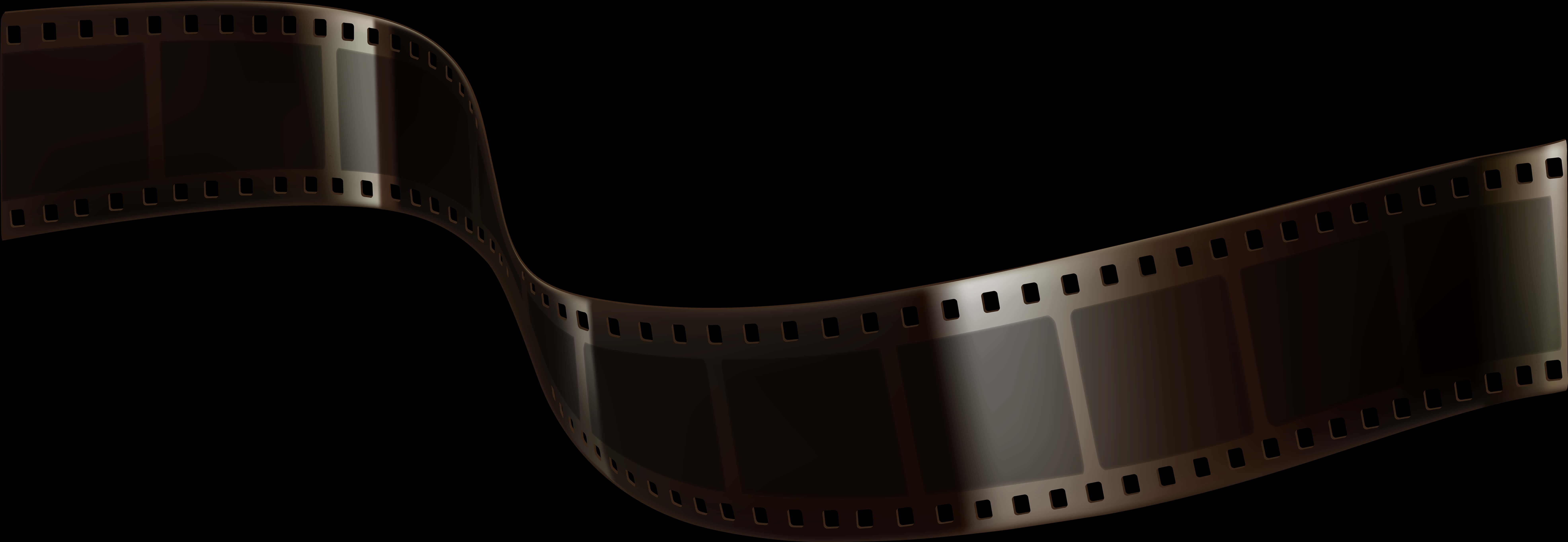 Cinematic Film Strip Curve PNG Image