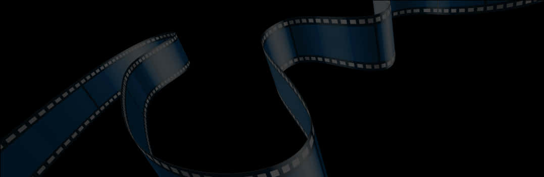 Cinematic Film Strip Unfurling PNG Image