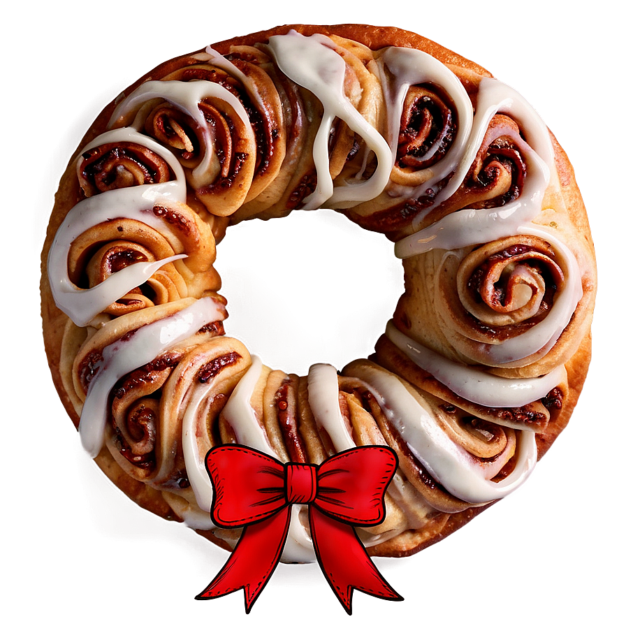 Cinnamon Roll Wreath Decoration Png Qek PNG Image