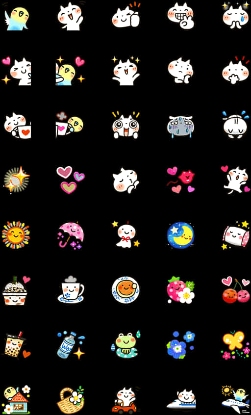 Cinnamoroll Emoji Collection PNG Image