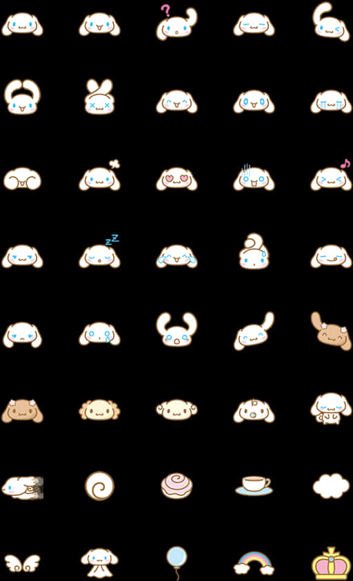 Cinnamoroll Expressions Collection PNG Image