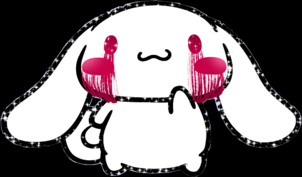 Cinnamoroll With Blush Stickers PNG Image