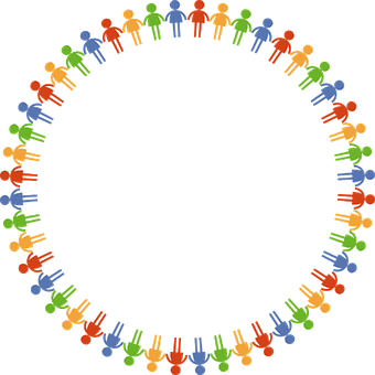 Circleof Colorful Figures PNG Image