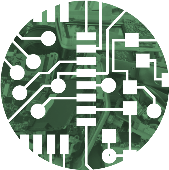 Circuitry Collage Abstract PNG Image