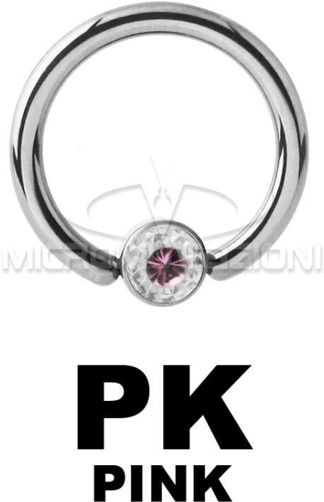 Circular Barbell Piercingwith Gemstone PNG Image