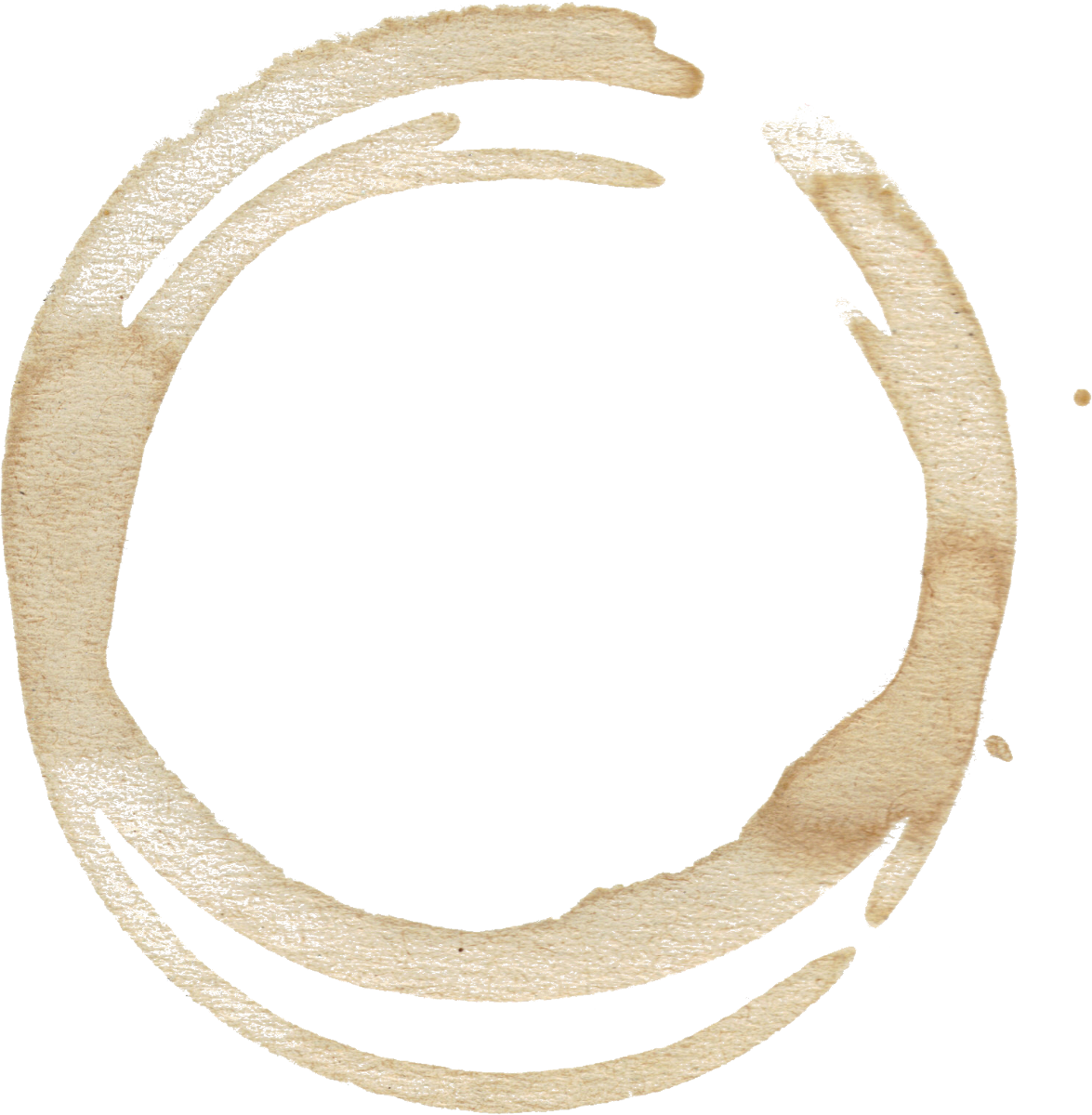 Circular Coffee Stain Texture PNG Image